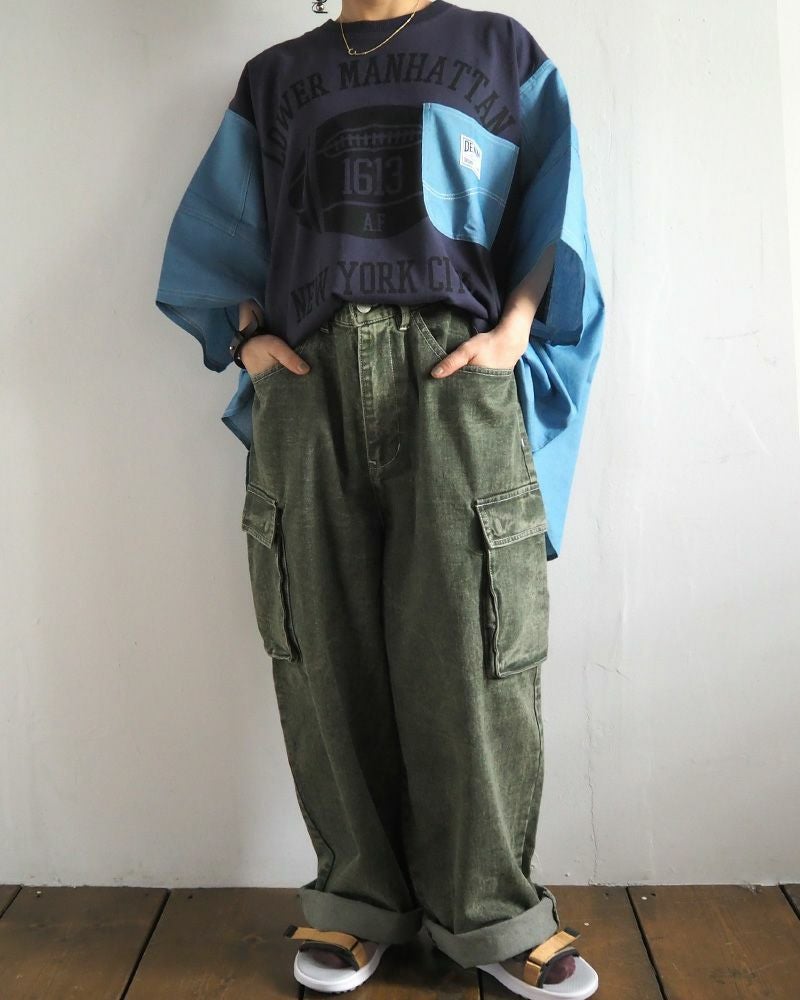 VISION STREET WEAR ヴィジョンストリートウェア ロゴデニムカーゴパンツ