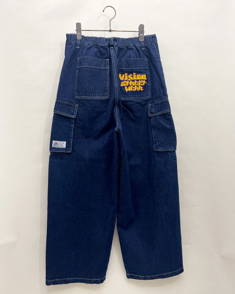 VISION STREET WEAR ヴィジョンストリートウェア ロゴデニムカーゴパンツ