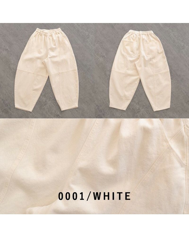 定番人気 デニムボールパンツ ゆったりシルエット ウエストゴム 調整紐付き オールシーズン対応 大人カジュアル