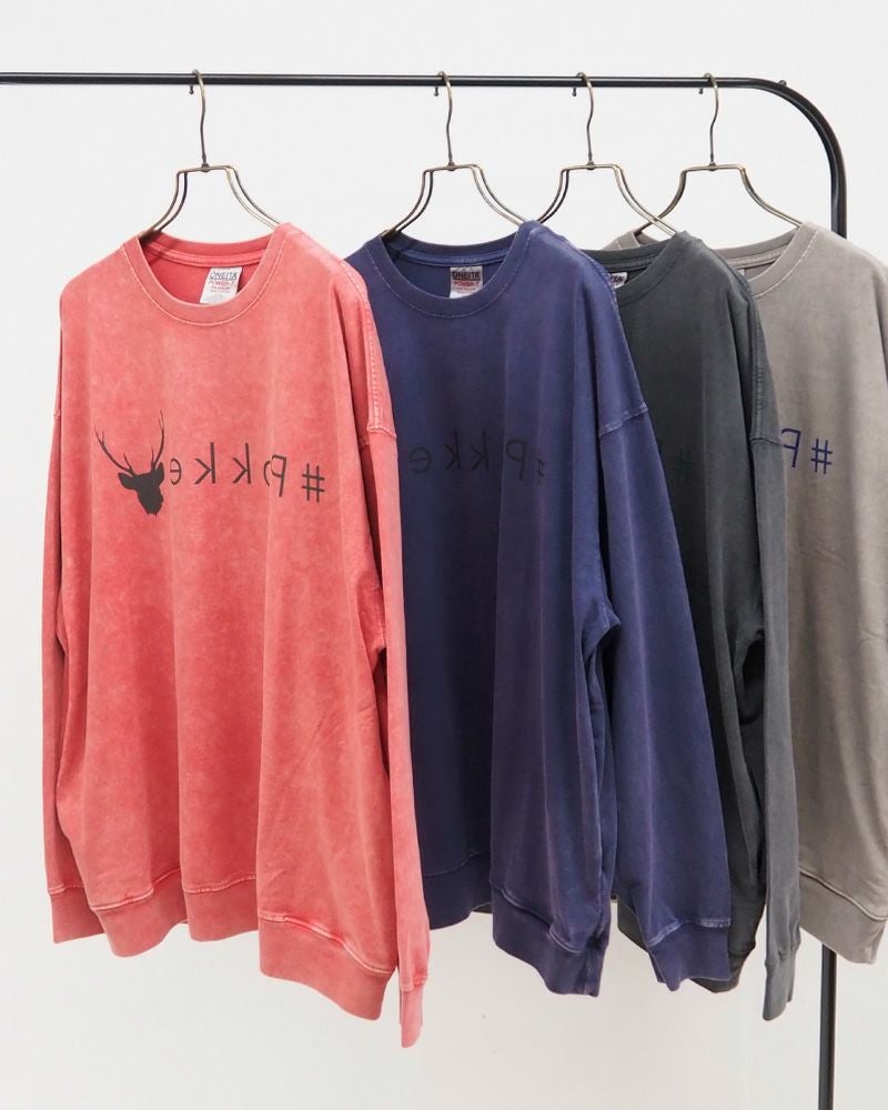 #Pokke ケミカル加工サイドポケットL/S TEE
