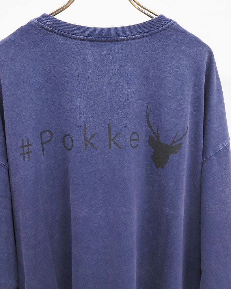 #Pokke ケミカル加工サイドポケットL/S TEE