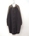 limiless 裏毛配色フーディーカーデ