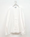 Pokke++ ポッケプラスプラス スピンドルTEE 前開きジップ ビッグシルエット ユニセックス Tシャツ 綿100％ モノトーン 3色展開