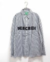 8Laboratory ストライプロングスリーブシャツ メンズ レディース ユニセックス オーバーサイズ 長袖シャツ 3色展開