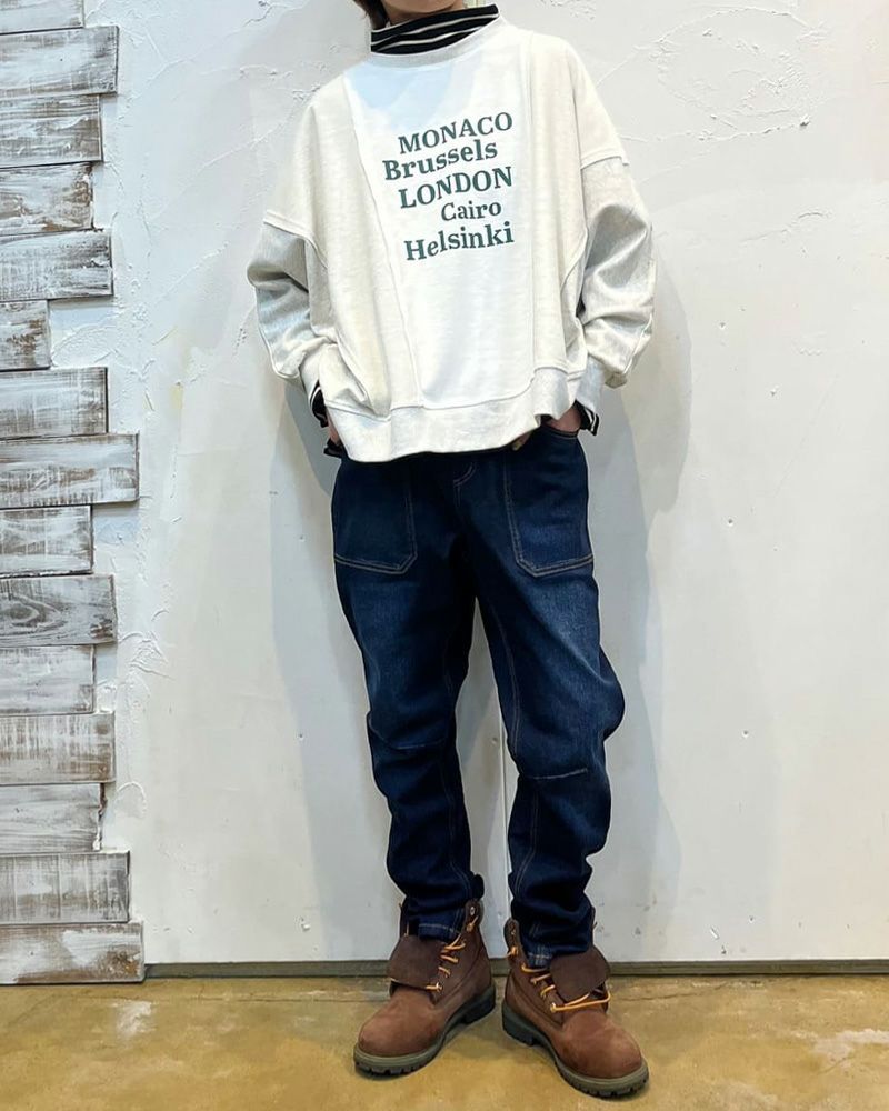 新色追加・再入荷》8Laboratory スリムサルエルデニムパンツ | &Vogue
