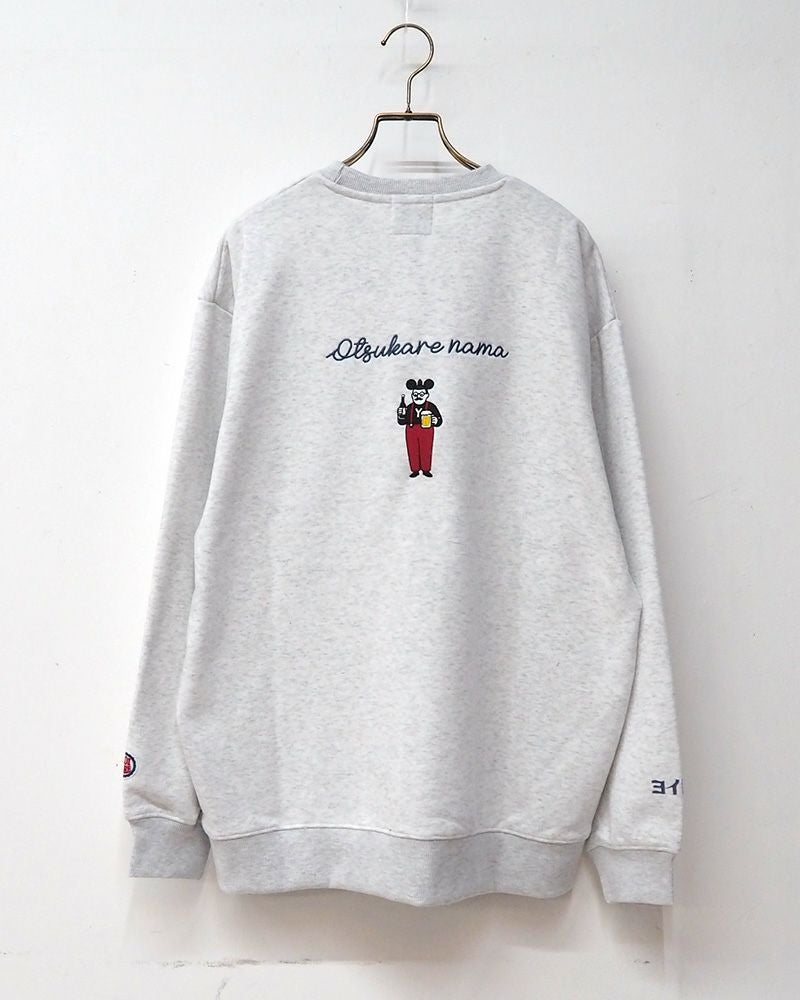 YOIDORE ヨイドレ とりあえずビール クルーネックスウェット 816601 裏毛スウェット 刺繍 ロゴ ビール デザイン ユニセックス カジュアル