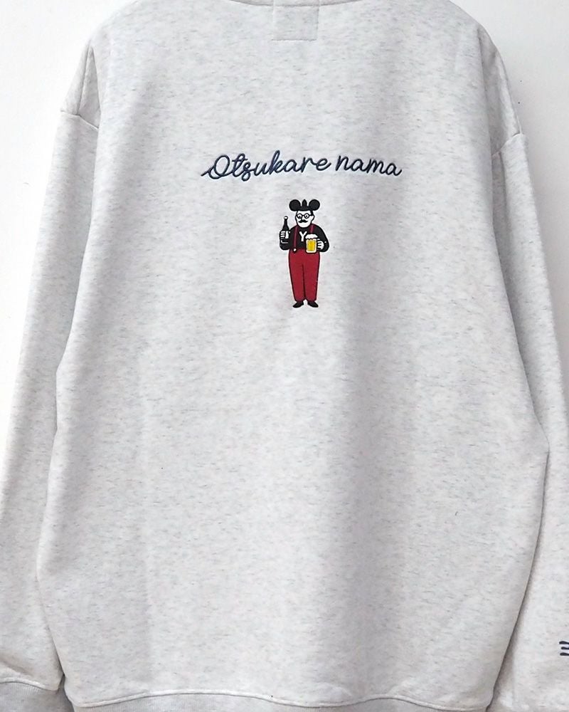 YOIDORE ヨイドレ とりあえずビール クルーネックスウェット 816601 裏毛スウェット 刺繍 ロゴ ビール デザイン ユニセックス カジュアル