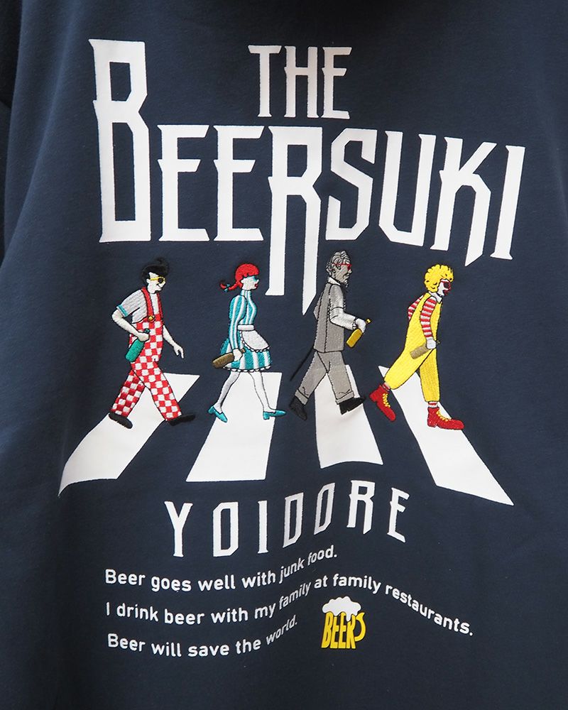 YOIDORE 酔いどれ　ヨイドレ BEER パーカー スウェット バックグラフィック ビール ジョッキ プリント 酒好き カジュアル ユニセックス トップス