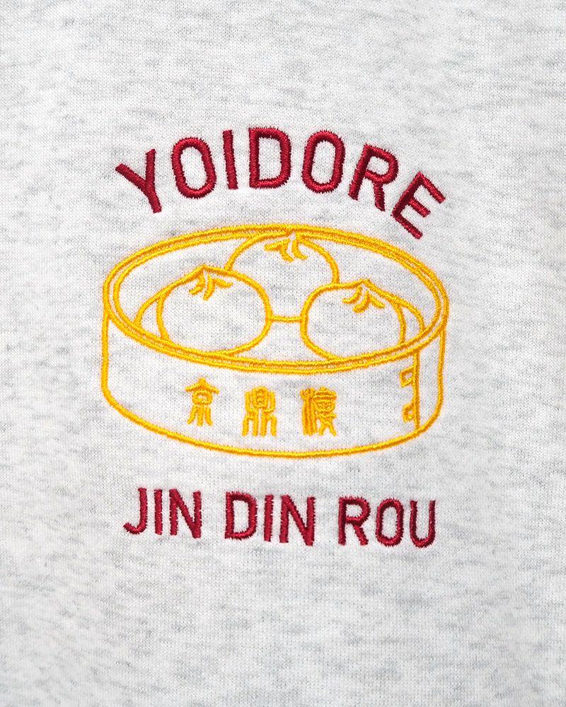 YOIDORE 京鼎樓 ジンディンロウ コラボ スウェット グラフィック 刺繍 酒好き ルーズシルエット ユニセックス トップス
