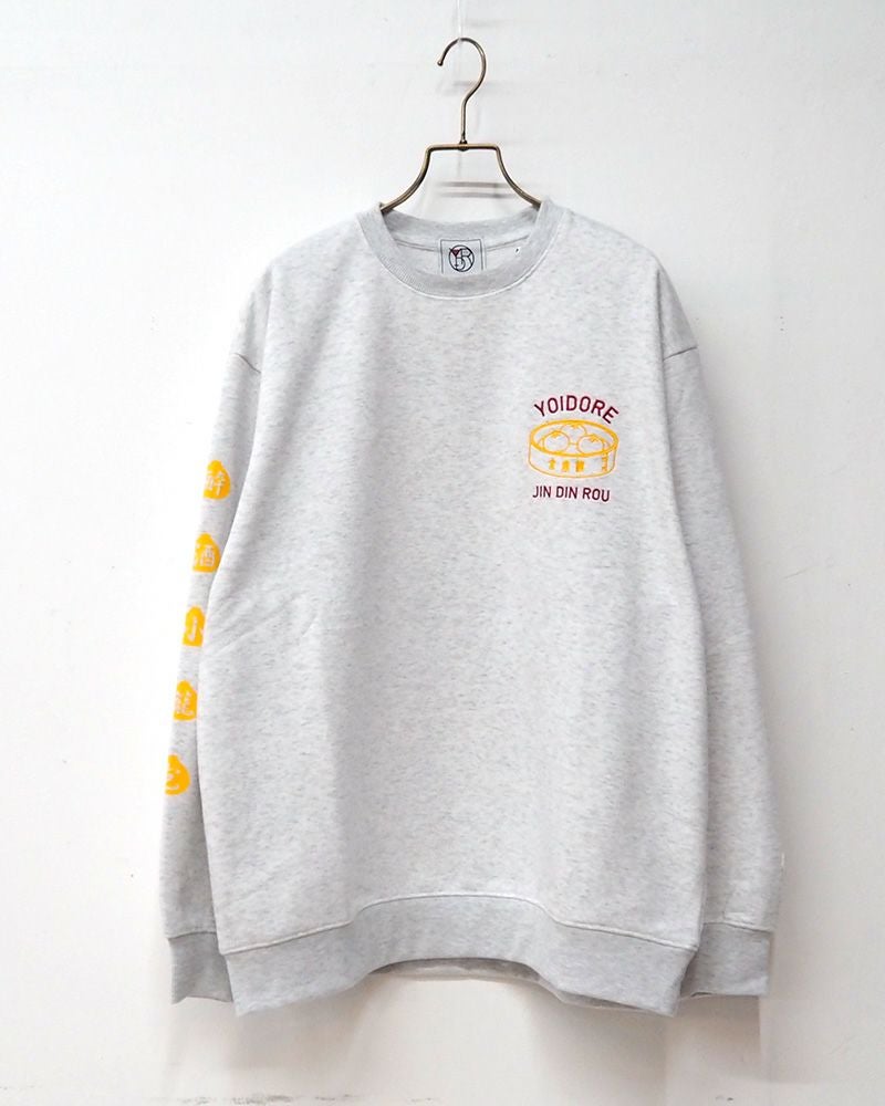 YOIDORE 京鼎樓 ジンディンロウ コラボ スウェット グラフィック 刺繍 酒好き ルーズシルエット ユニセックス トップス