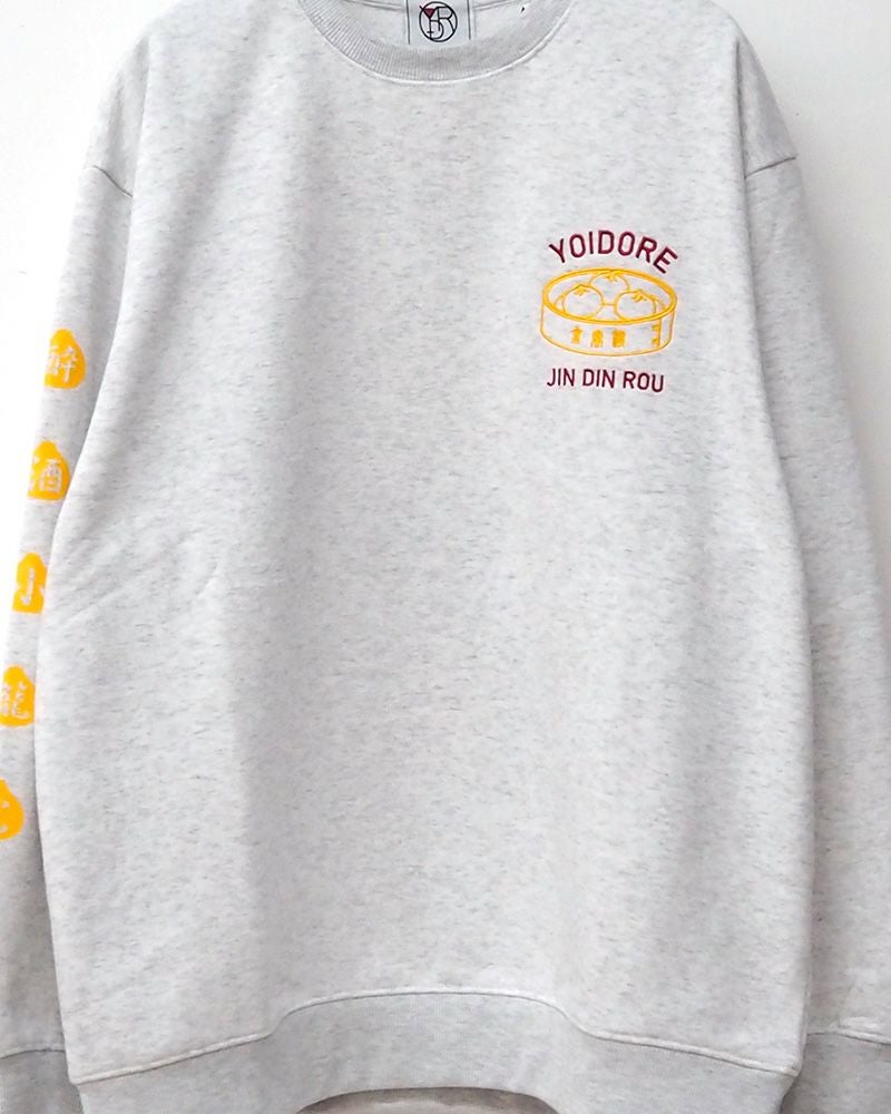 YOIDORE 京鼎樓 ジンディンロウ コラボ スウェット グラフィック 刺繍 酒好き ルーズシルエット ユニセックス トップス