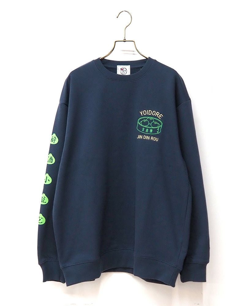 YOIDORE 京鼎樓 ジンディンロウ コラボ スウェット グラフィック 刺繍 酒好き ルーズシルエット ユニセックス トップス