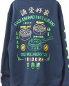 YOIDORE 京鼎樓 ジンディンロウ コラボ スウェット グラフィック 刺繍 酒好き ルーズシルエット ユニセックス トップス