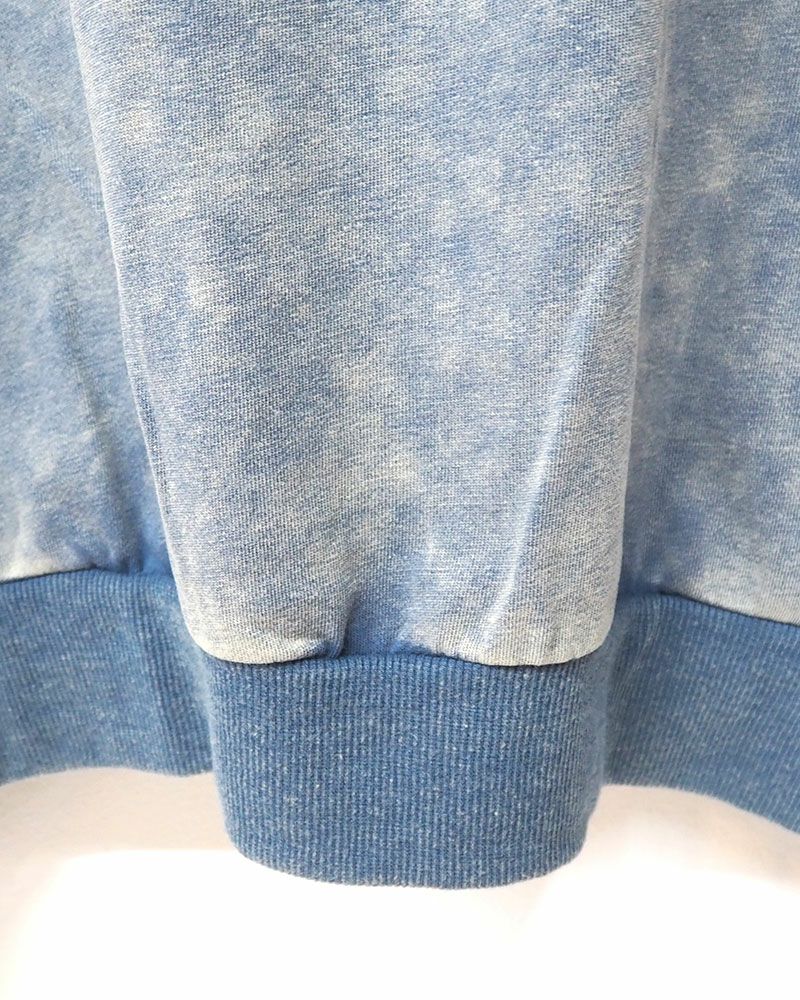 limiless ケミカル加工ロゴ刺繍入りプルオーバー