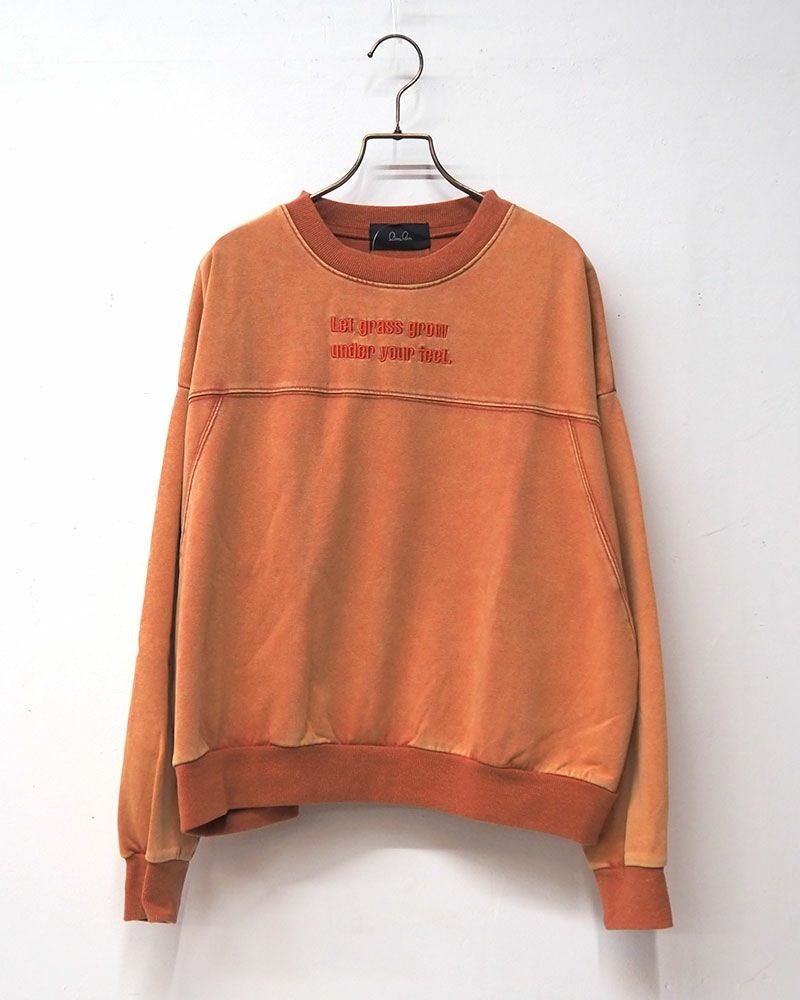 limiless ケミカル加工ロゴ刺繍入りプルオーバー