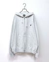 #Pokke　裏毛ケミカルZIPパーカー　長袖　フルジップ　ケミカルウォッシュ　ヴィンテージ風加工　ビッグシルエット