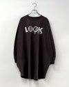 猫プリント 天竺チュニック レディース 長袖Tシャツ カジュアル トップス