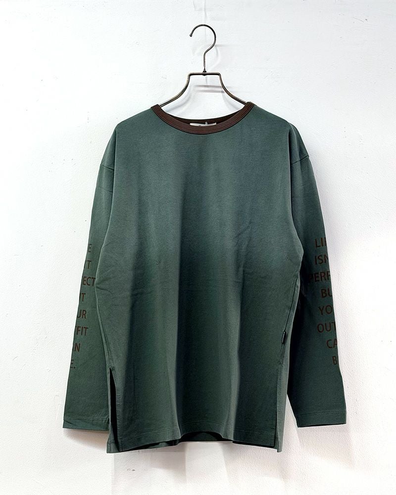 スプレー加工 ロングスリーブTシャツ レディース カジュアル トップス