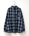 Revo. チェック柄 ジャガード 長袖シャツ ユニセックス カジュアル トップス
