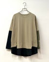 LIME.INC（ライムインク）天竺フェイクレイヤードロングスリーブTシャツ レディース ナチュラル カジュアル 長袖トップス