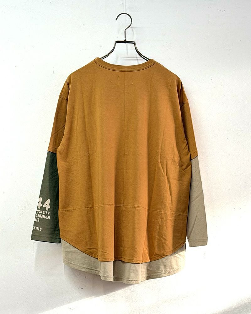 LIME.INC（ライムインク）天竺フェイクレイヤードロングスリーブTシャツ レディース ナチュラル カジュアル 長袖トップス