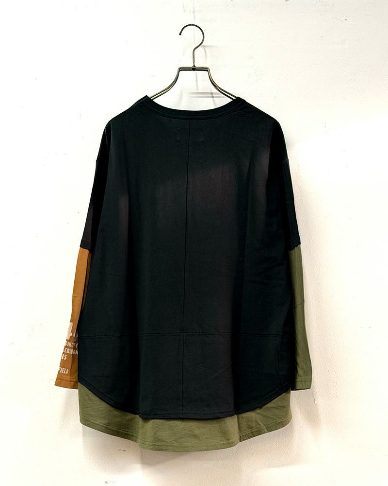 LIME.INC（ライムインク）天竺フェイクレイヤードロングスリーブTシャツ レディース ナチュラル カジュアル 長袖トップス