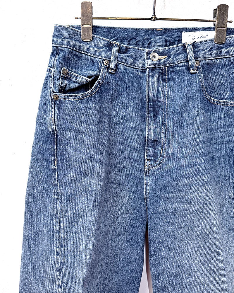 BIT BLUE　ビットブルー　3Dサルエルワイドデニム　ジーンズ　立体裁断　サルエルシルエット　ワイドパンツ　ヴィンテージ加工　ワークスタイル　ユニセックス　ボトムス