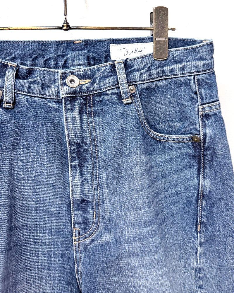 BIT BLUE　ビットブルー　3Dサルエルワイドデニム　ジーンズ　立体裁断　サルエルシルエット　ワイドパンツ　ヴィンテージ加工　ワークスタイル　ユニセックス　ボトムス