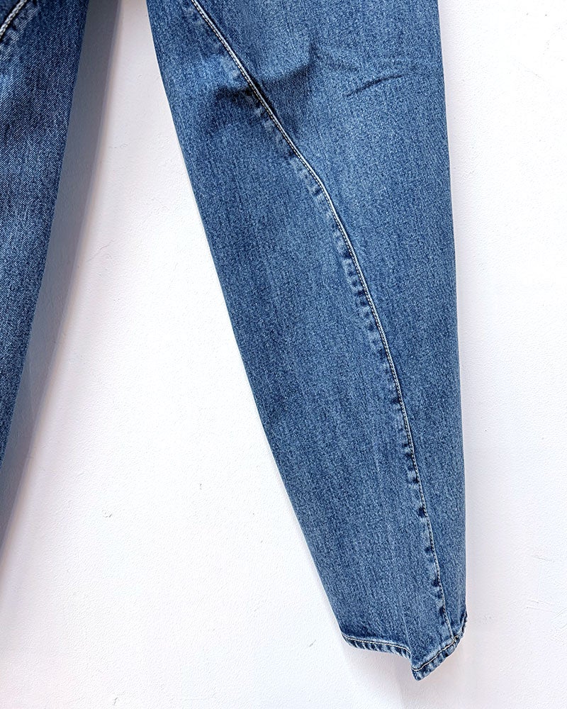 BIT BLUE　ビットブルー　3Dサルエルワイドデニム　ジーンズ　立体裁断　サルエルシルエット　ワイドパンツ　ヴィンテージ加工　ワークスタイル　ユニセックス　ボトムス