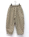 limiless　リミレス　ドットゆるっとパンツ　ドット柄　水玉　ワイドシルエット　ウエストゴム　リラックスパンツ　イージーパンツ　大人ナチュラル　ボトムス