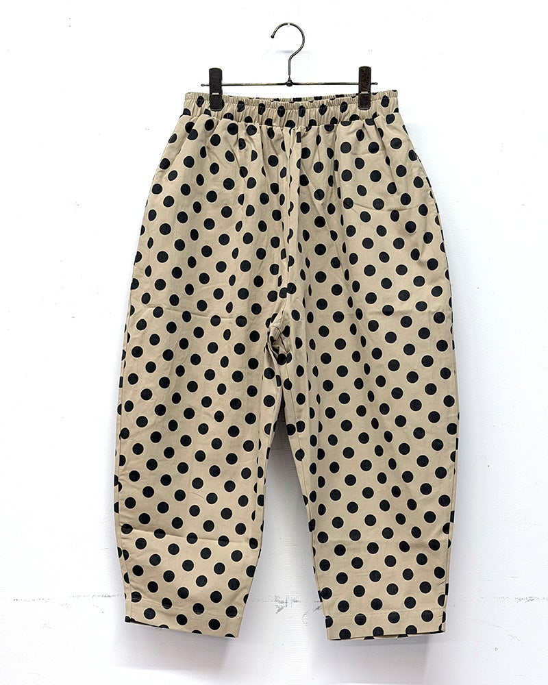limiless　リミレス　ドットゆるっとパンツ　ドット柄　水玉　ワイドシルエット　ウエストゴム　リラックスパンツ　イージーパンツ　大人ナチュラル　ボトムス