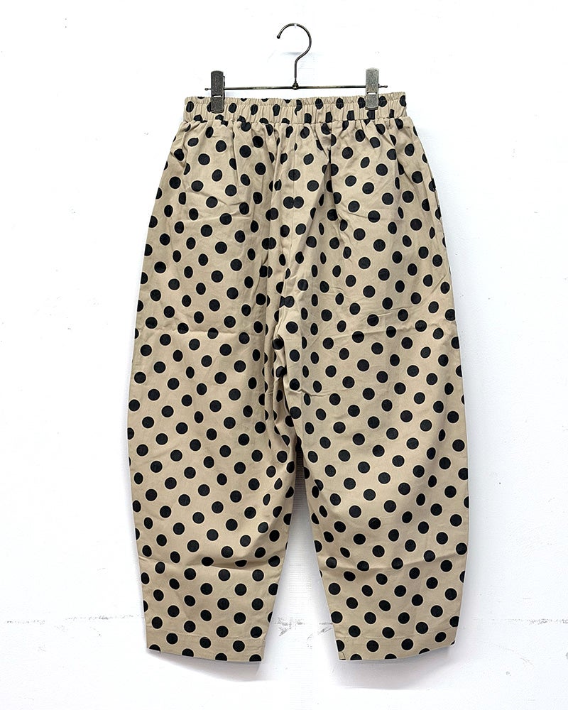 limiless　リミレス　ドットゆるっとパンツ　ドット柄　水玉　ワイドシルエット　ウエストゴム　リラックスパンツ　イージーパンツ　大人ナチュラル　ボトムス