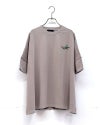 limiless　リミレス　ドライタッチ天竺ピグメントTシャツ　半袖　製品染め　ヴィンテージ加工　サイドスリット　ワイドシルエット　ドロップショルダー　大人カジュアル