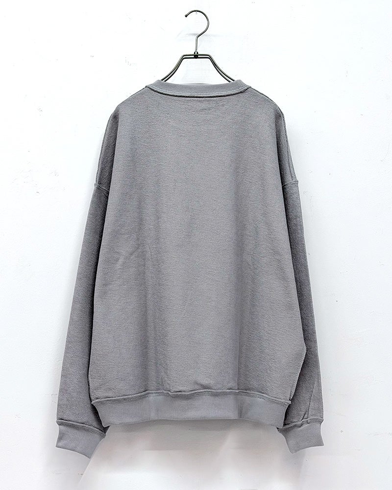 8Laboratory　エイトラボラトリー　リバーシブルクルーネックスウェット　トレーナー／長袖　製品染め　ヴィンテージ加工　かすれプリント　リバーシブル仕様　ビッグシルエット　全4カラー展開　大人カジュアル