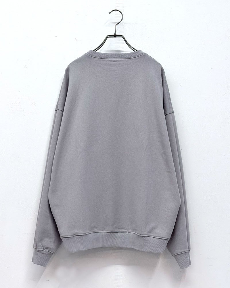 8Laboratory　エイトラボラトリー　リバーシブルクルーネックスウェット　トレーナー／長袖　製品染め　ヴィンテージ加工　かすれプリント　リバーシブル仕様　ビッグシルエット　全4カラー展開　大人カジュアル