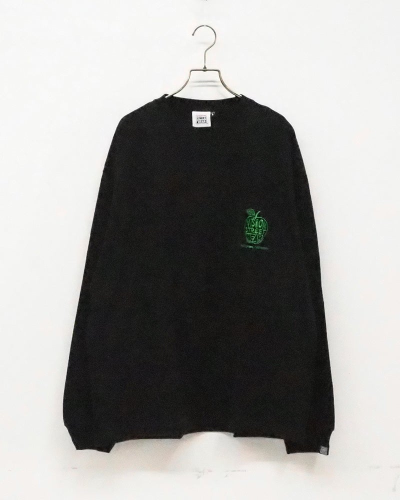 VISION STREET WEAR　ヴィジョンストリートウェア　ロンT　長袖Tシャツ　ワンポイントロゴ　シンプルデザイン　ストリートファッション　ユニセックス