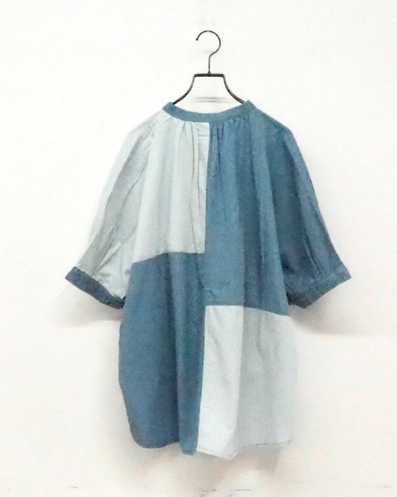 デニムBIGシャツ　長袖　オーバーサイズ　ビッグシルエット　ドロップショルダー　デニム素材　ヴィンテージ風　ライトアウター　大人カジュアル　ユニセックス