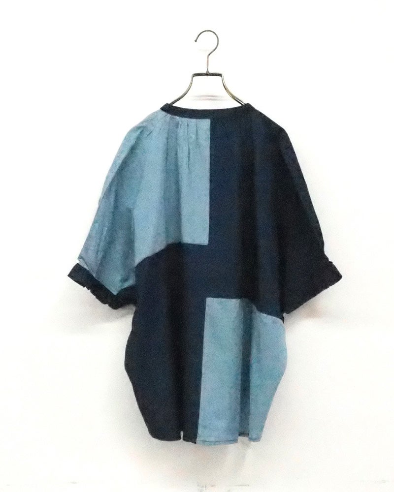 デニムBIGシャツ　長袖　オーバーサイズ　ビッグシルエット　ドロップショルダー　デニム素材　ヴィンテージ風　ライトアウター　大人カジュアル　ユニセックス