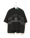 8Laboratory　エイトラボラトリー　パウダー天竺パネルT　半袖　製品染め　ヴィンテージ加工　パネル切替デザイン　ロゴ刺繍　ワイドシルエット　ドロップショルダー　大人カジュアル