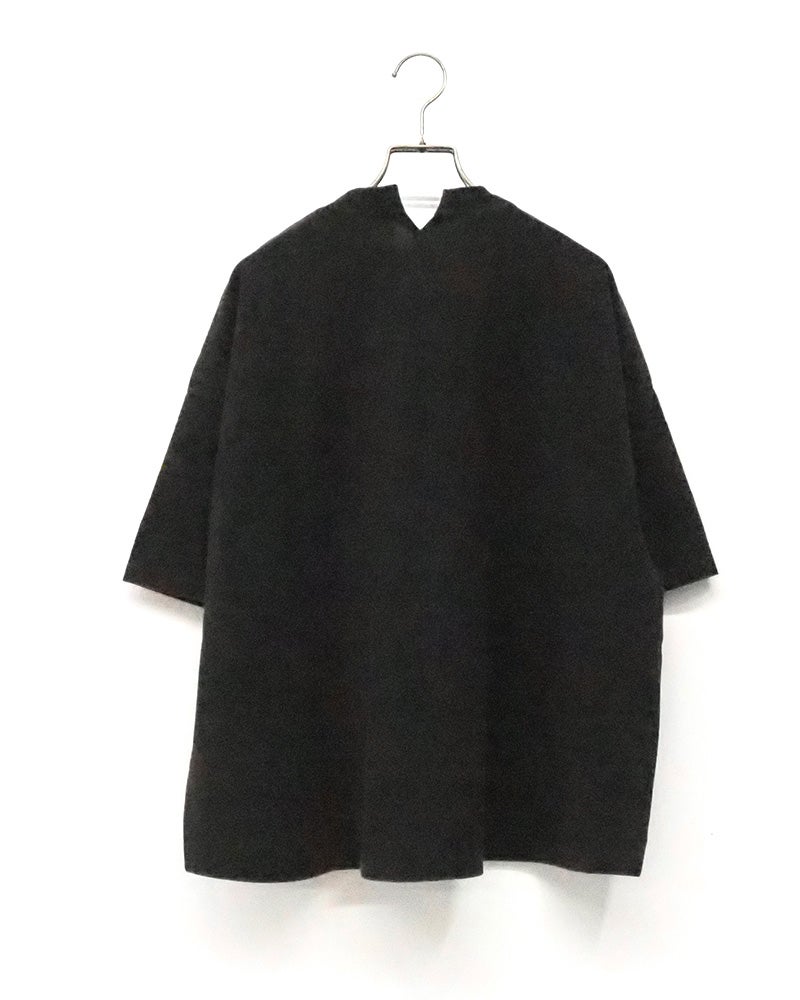 8Laboratory　エイトラボラトリー　パウダー天竺パネルT　半袖　製品染め　ヴィンテージ加工　パネル切替デザイン　ロゴ刺繍　ワイドシルエット　ドロップショルダー　大人カジュアル