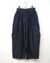 limiless　リミレス　デニムパンツ　ジーンズ　ストレートシルエット　ウエスト後ろゴム　ネイビー　ブラック　2カラー展開　大人カジュアル　定番ボトムス