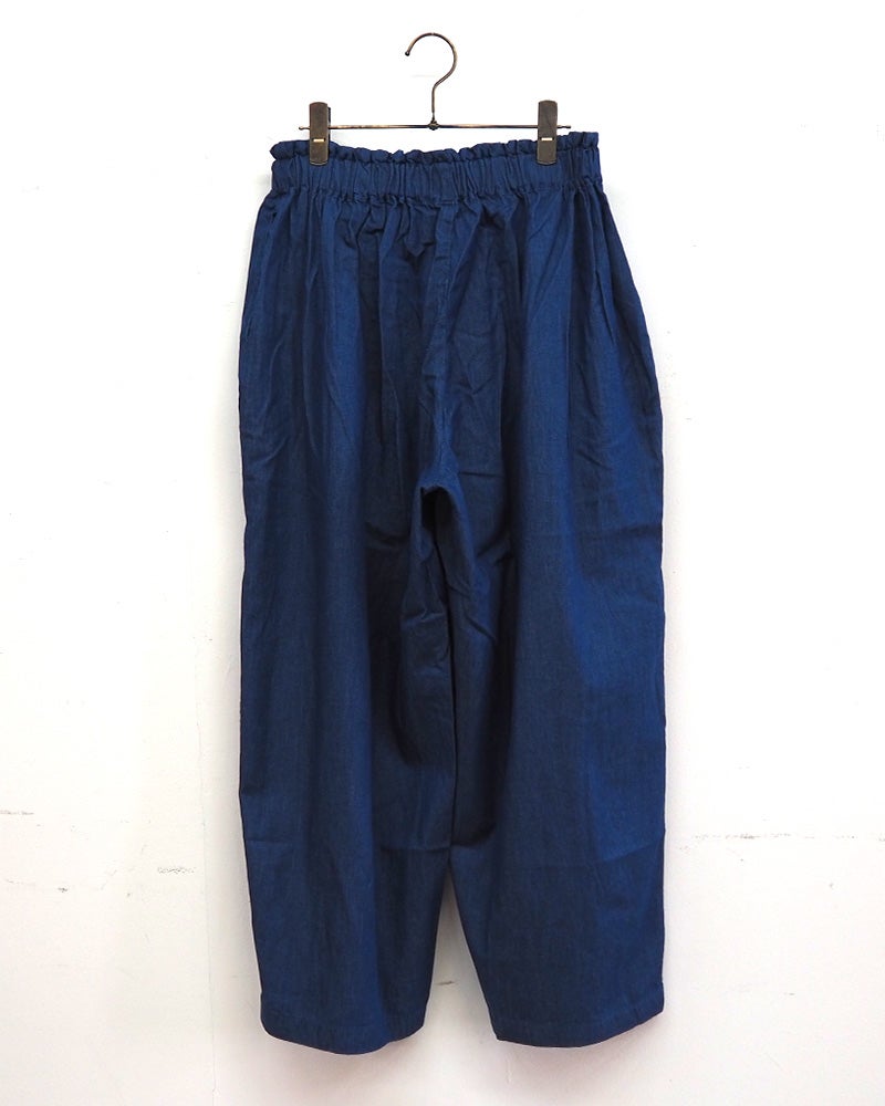 limiless　リミレス　デニムパンツ　ジーンズ　ストレートシルエット　ウエスト後ろゴム　ネイビー　ブラック　2カラー展開　大人カジュアル　定番ボトムス