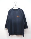 #Pokke　ポッケ　日焼け加工8分袖T　長袖Tシャツ　ヴィンテージ加工　色褪せ感　プリントデザイン　8分袖　ビッグシルエット　ユニセックス　大人カジュアル