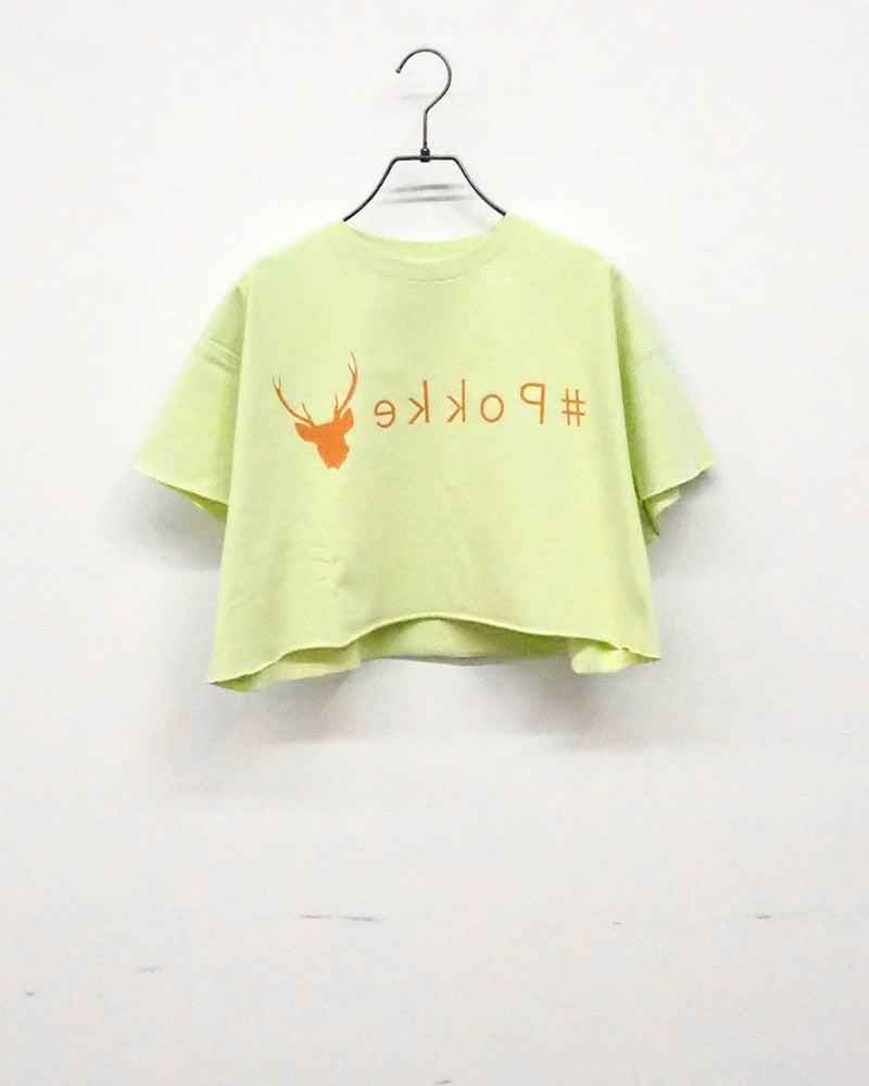 #Pokke　ポッケ　リアルレイヤード　ショート丈半袖Tシャツ＆ロンTセット　ツアーTシャツ風プリント　ヴィンテージ加工　セットアップ　着回し　ビッグシルエット　大人カジュアル