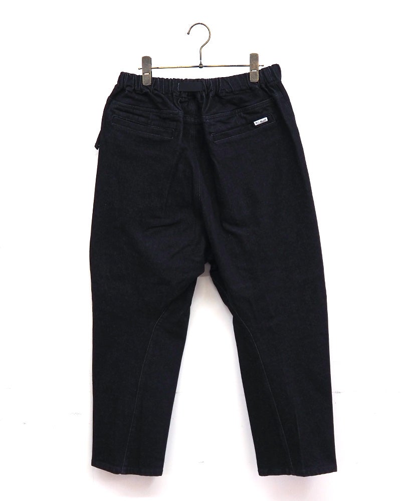 BITBLUE　ビットブルー　JOG3Dデニムワイドテーパード　ジョグデニム　ニットデニム　立体裁断　バルーンシルエット　ウエストゴム　インディゴ染め　ヴィンテージ加工　体型カバー　大人カジュアル