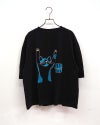 limiless　リミレス　ネコTシャツ　半袖　ビッグシルエット　ネコイラスト　アニマルプリント　ドロップショルダー　前後差着丈　サイドスリット　大人カジュアル