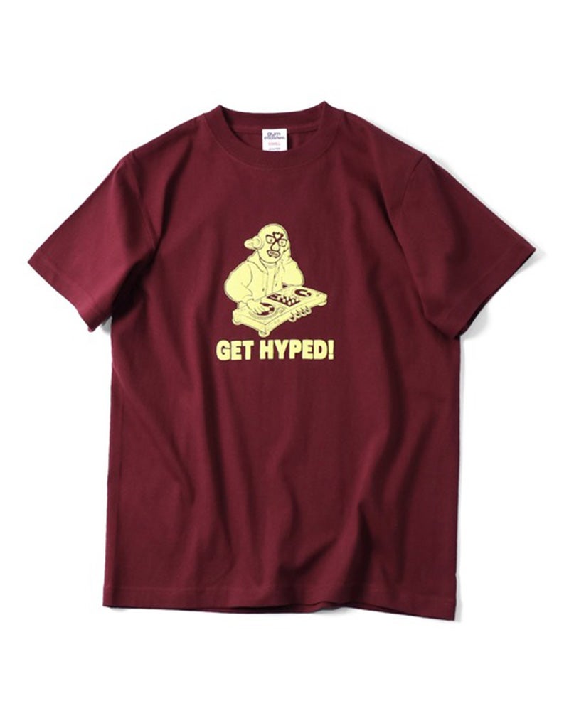 gym master　ジムマスター　GET HYPED TEE　半袖　レスラープリント　発泡プリント　立体プリント　ユニセックス　ビッグシルエット　コットン100%　大人カジュアル