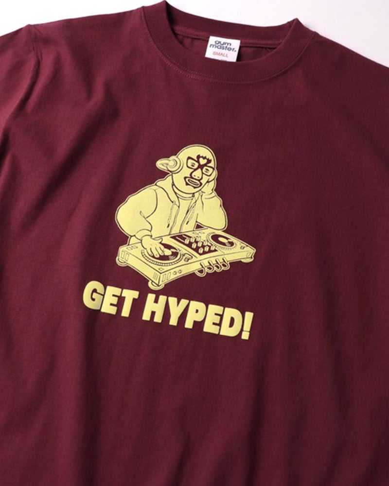 gym master　ジムマスター　GET HYPED TEE　半袖　レスラープリント　発泡プリント　立体プリント　ユニセックス　ビッグシルエット　コットン100%　大人カジュアル
