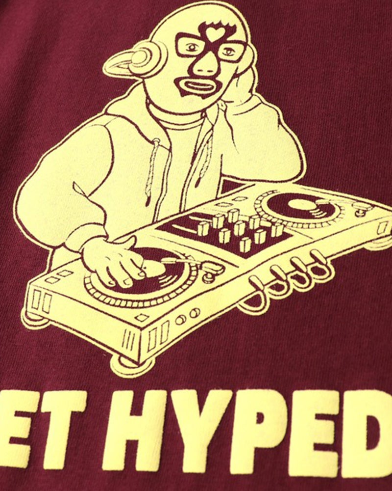 gym master　ジムマスター　GET HYPED TEE　半袖　レスラープリント　発泡プリント　立体プリント　ユニセックス　ビッグシルエット　コットン100%　大人カジュアル