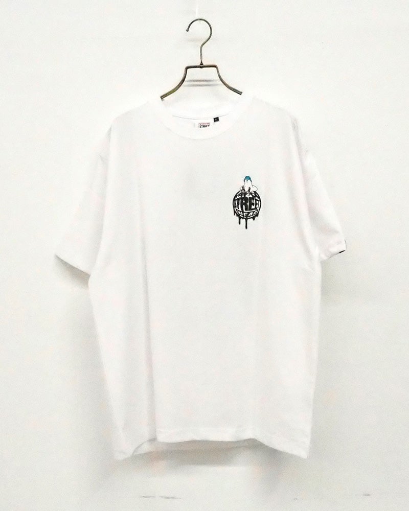 VISION　STREET　WEAR　ヴィジョンストリートウェア　ゴーストサークルロゴTシャツ　半袖　バックプリント　ゴーストデザイン　裏ポリエステル素材　清涼感　ストリートスタイル　ユニセックス